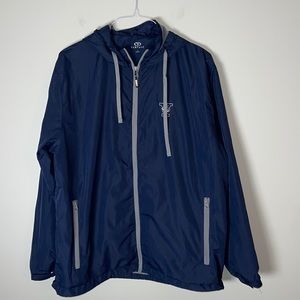Yale Blue Windbreakers Vantage Large Hooded